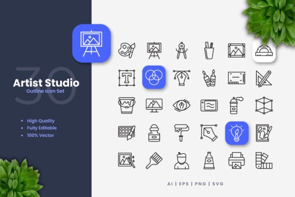 Artist Studio Icons: Your Toolkit for Professional Visual Communication