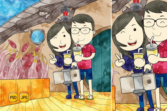 Capturing Connection: Vacation Photo Illustrations for Creators