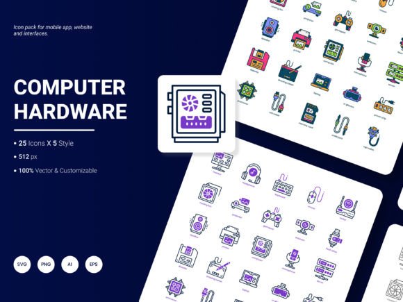 Computer and Hardware Icon Pack: Your Digital Toolkit for Visual Communication