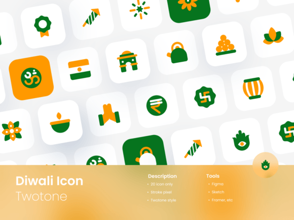 Illuminating Your Design Projects with the Diwali Icon Set Two-Tone Style