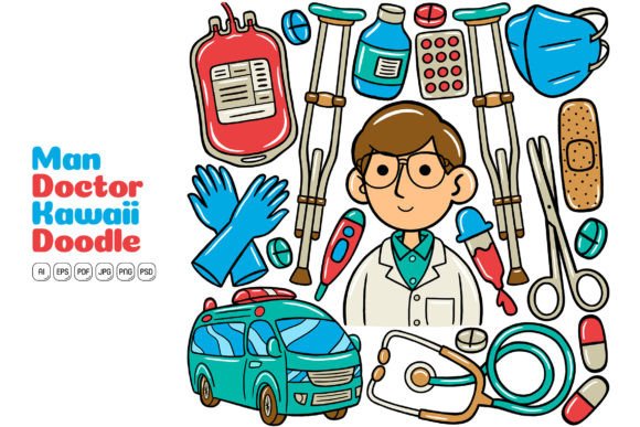 Man Doctor Kawaii Doodle Illustration: An Asset Evaluation