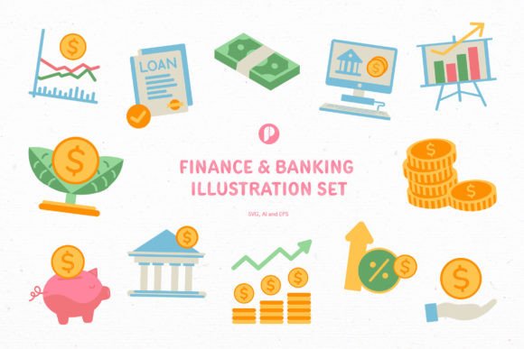 The Bright Finance Banking Illustration Set: A Strategic Asset for Communication and Education