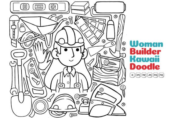The Practical Value of Kawaii Doodle Line Art for Builders