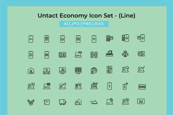 The Untact Economy Icon Set: A Professional Tool for Modern Digital Communication