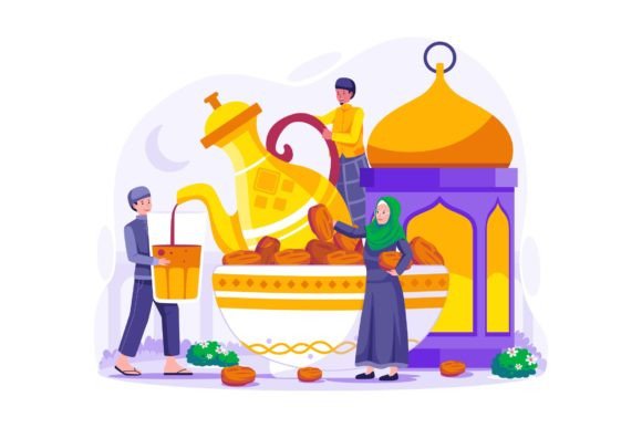 The Versatile Power of Ramadan Iftar Party Illustrations in Digital Design