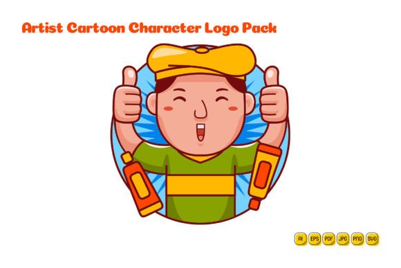 Unlock Your Brand’s Personality: The Power of Artist Cartoon Character Logo 06
