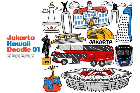 Unlocking Creative Freedom with Jakarta Kawaii Doodle Vector 01